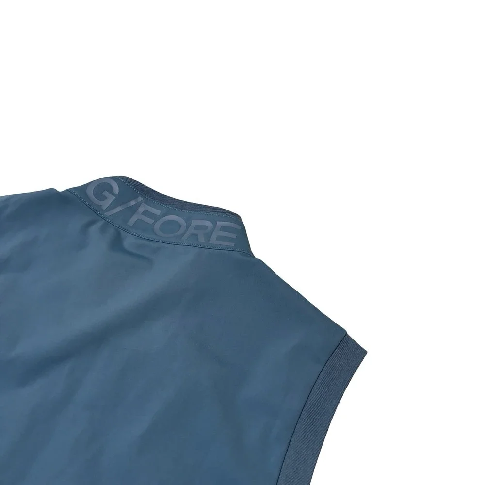 G/Fore Men's Interlock Performer Vest Stretch Tech Blue *Stained* Size XL 24x30